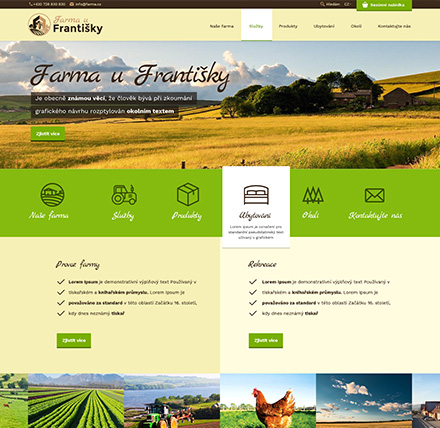 Tvorba webu farma u františky