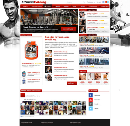Tvorba webu Fitness katalog