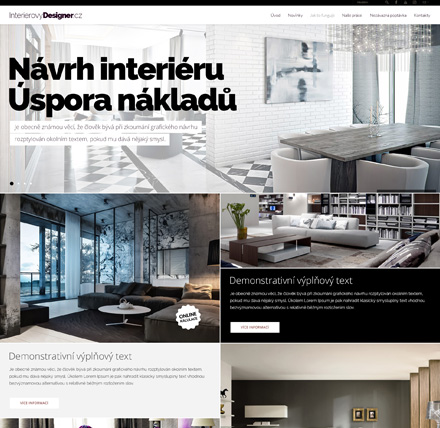 Tvorba webu interiérový design