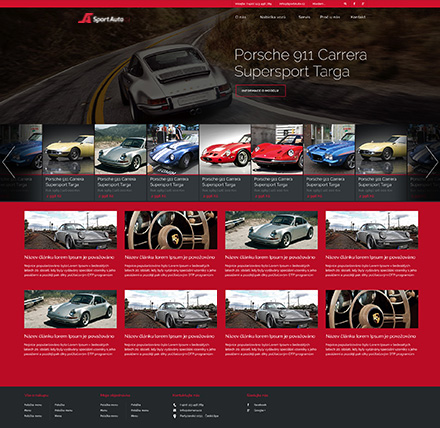 Tvorba webu SportAuto